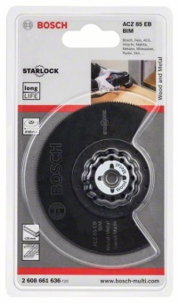 Сегментный пильный диск для реноватора Bosch/Бош BIM ACZ 85 EB Wood and Metal 85 mm 2608661636 (2.608.661.636)